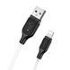 Кабель BOROFONE BX42 USB to iP 2.4A, 1m, silicone, TPE connectors, White (6931474736734) [802361], фото 1