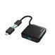 Хаб Hama USB-A/USB-С > 4xUSB-A3.2, 0.15м, чорний (00200116) [108801], фото 1