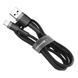 Кабель Baseus Cafule Cable USB For Lightning 2.4A 0.5m Gray+Black (CALKLF-AG1) [802297], фото 1