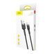 Кабель Baseus Cafule Cable USB For Lightning 2.4A 0.5m Gray+Black (CALKLF-AG1) [802297], фото 2