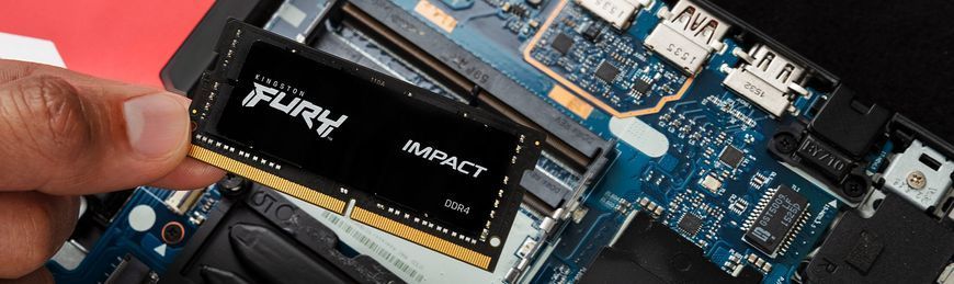 Пам'ять ноутбука Kingston DDR4 32GB KIT (16GBx2) 2666 FURY Impact (KF426S15IB1K2/32) [13767]