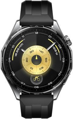Смарт-годинник Huawei Watch GT 6 46mm Black with Black Fluoroelastomer Strap (55020FTX) [616690]