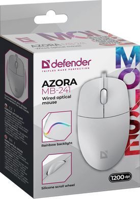 Миша Defender Azora MB-241 White (52242) [201009]