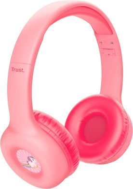 Навушники On-ear Trust Nouna Kids, Wireless, Mic, Рожевий (25274_TRUST) [107487]