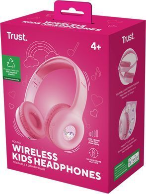 Навушники On-ear Trust Nouna Kids, Wireless, Mic, Рожевий (25274_TRUST) [107487]