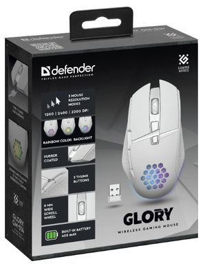 Миша Defender Glory GM-514, LED White (52513) [200798]