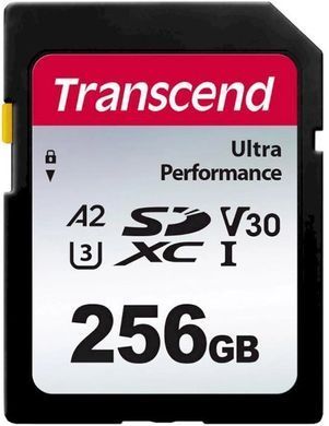 Карта пам'яті Transcend SD 256GB C10 UHS-I U3 A2 R160/W90MB/s 4K (TS256GSDC340S) [108931]