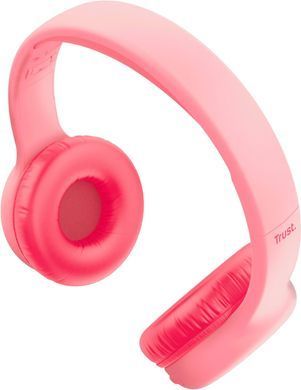 Навушники On-ear Trust Nouna Kids, Wireless, Mic, Рожевий (25274_TRUST) [107487]