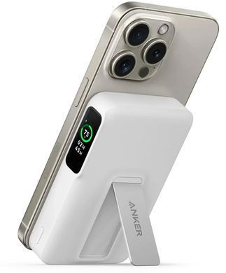 Портативний зарядний пристрій Anker MagGo 10000 mAh Qi2 15W + USB-C PD 27W White (A1654G21) [203179]