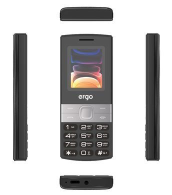 Мобiльний телефон Ergo B185 Dual Sim Black (B185 Black) [615571]