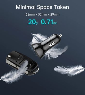 Автозарядка 2xUSB 40W (2xUSB-C) PD3.0 20W чорна Choetech (TC0008-V2-BK) [402140]