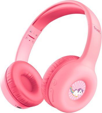 Навушники On-ear Trust Nouna Kids, Wireless, Mic, Рожевий (25274_TRUST) [107487]