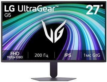 Монітор LG 27" 2хHDMI, DP, Audio, IPS, 200Hz, 1ms, sRGB 99%, G-SYNC, FreeSync, HDR10 (27G523B-B) [115758]