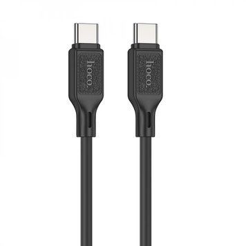 Кабель HOCO X90 Cool 60W silicone charging data cable for Type-C to Type-C Black (6931474788467) [805239]