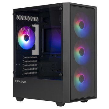 Корпус Prologix Tempered Glass Black без БЖ (E107) [608684]