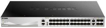 Комутатор D-Link 24xSFP, 4xGE/SFP, 2x10GE, 4xSFP+, L3 (DGS-3130-30S) [105019]