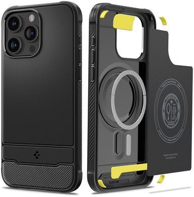 Чохол-накладка Spigen Rugged Armor MagFit для Apple iPhone 15 Pro Matte Black (ACS06703) [602176]