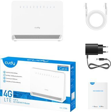 Маршрутизатор Cudy LT700E, AC1200 Wi-Fi 4G LTE-Cat6 Gigabit Router (LT700E_EU_V1.0) [401505]