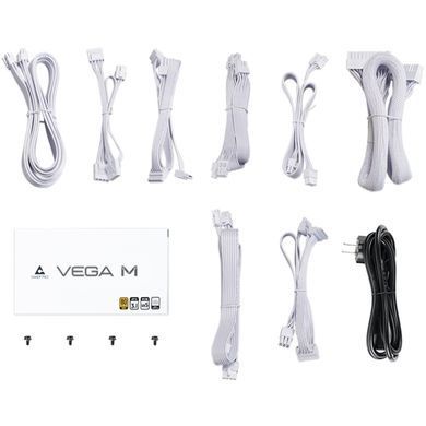БЖ 1000W Chieftec VEGA M ATX 3.1 135mm, 80+ Gold, Fully modular, WHITE, Retail (PPG-1000-CW) [403919]