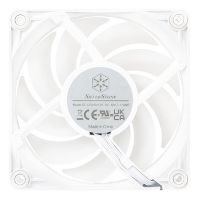 Корпусний вентилятор SilverStone Vista VS120W-ARGB, 120мм, 2000rpm, 4pin PWM, 3pin +5VARGB, 30.6dBa, білий (SST-VS120W-ARGB) [109594]