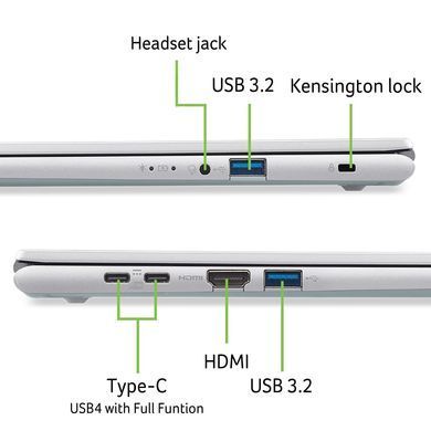 Ноутбук Acer Aspire Go 15 AG15-72P-56D7 Silver (NX.JSVEU.007) [618555]