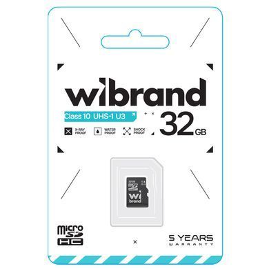 Карта пам'яті microSDHC (UHS-1 U3) Wibrand 32Gb class 10 (WICDHU3/32GB) [802820]