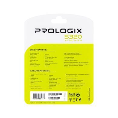 Накопичувач SSD 960GB Prologix S320 2.5" SATAIII 3D TLC (PRO960GS320) [607933]