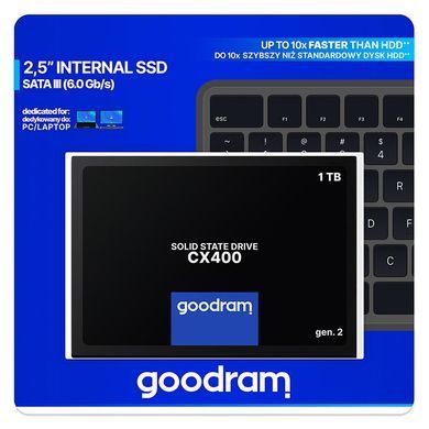 SSD 1Tb GoodRAM CX400 SATA III 2.5" TLC, Retail (SSDPR-CX400-01T-G2) [402705]
