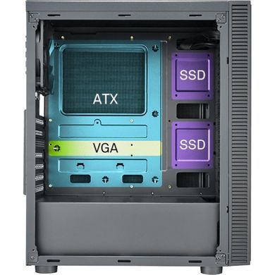 Корпус FSP без БЖ ATX Black (CMT223S) [402958]