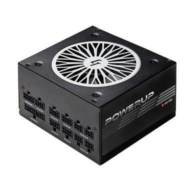 Блок живлення CHIEFTEC PowerUP (850W), >90%, 80+ Gold, 120мм, 1xMB 24pin(20+4), 2xCPU 8pin(4+4), 3xMolex, 9xSATA, 6xPCIe 8pin(6+2), Fully Modular (GPX-850FC) [110245]