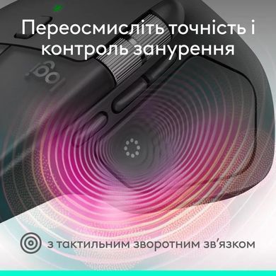 Маніпулятор миша бездротова LOGITECH MX Master 4 Performance Wireless Mouse for Business - GRAPHITE - 2.4GHZ/BT - N/A - EMEA28i-935 (910-007617) [504056]
