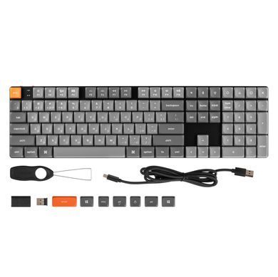 Клавіатура механічна Keychron K5 Max 104Key, Gateron MX 2.0 Brown, WL/BT/USB-A, QMK, White Led, чорний (K5M-A3-UA) [103667]