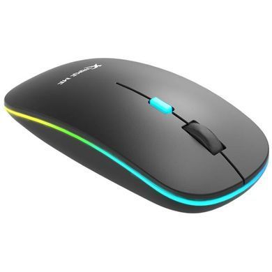 Мишка XTRIKE ME, бездротова Bluetooth+2,4G, 3200dpi., 4кн., 7 режимів RGB, чорна (GW-113) [403800]
