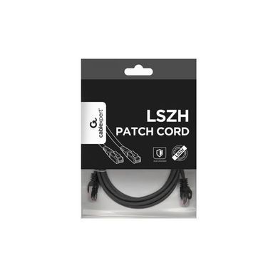 Патч-корд S/FTP Cablexpert cat.6a, литий, 50u штекер із засувкою, 1м, чорний (PP6A-LSZHCU-BK-1M) [611491]