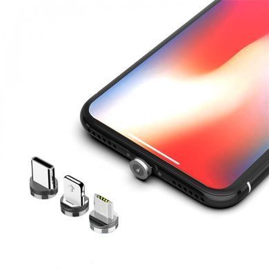 Кабель SkyDolphin S59KIT Magnetic USB - Lightning + microUSB + Type-C (M/M) 1 м, Black (SDUSB-000547) [611239]