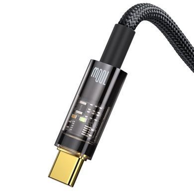 Кабель Baseus Explorer Series Auto Power-Off Fast Charging Data Cable USB to Type-C 100W 2m Black (CATS000301) [803292]