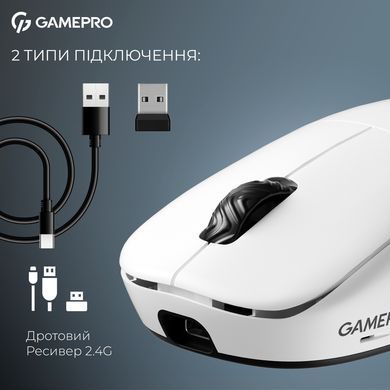 Миша бездротова GamePro Asgard Loki White (GM022W) [612280]