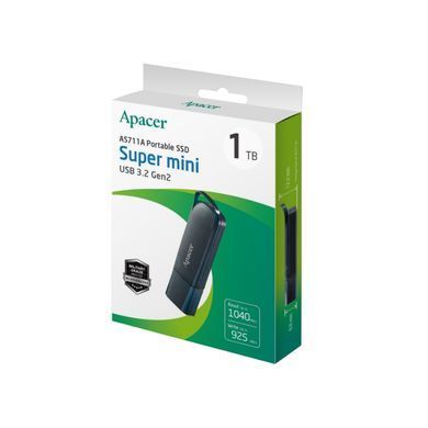 Портативний SSD Apacer AS711A 1TB USB 3.2 Gen.2 Blue (AP1TBAS711AU-1) [805733]