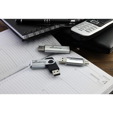 Флеш-накопичувач USB3.0 128GB Type-C MediaRange Silver (MR938) [607298]