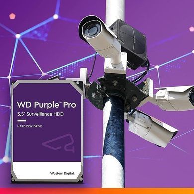 Жорсткий диск WD 12TB 3.5" 7200 512MB SATA Purple Pro Surveillance (WD122PURP) [109419]