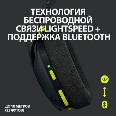 Гарнітура Logitech G435 LIGHTSPEED Wireless Gaming - Black (981-001050) [203110]