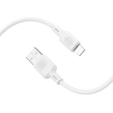 Кабель BOROFONE BX113 Lenny silicone charging data cable iP(L=1M) White (6941991115400) [802368]