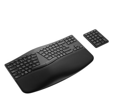 Клавіатура мембранна HP 960 BLK Ergonomic split-zone, 112key, BT, EN/UK, чорний (7E755AA) [103718]