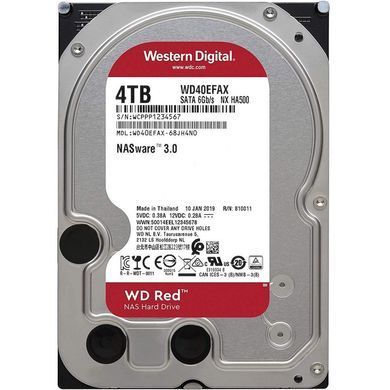 Накопичувач HDD SATA 4.0TB WD Red 5400rpm 256MB (WD40EFAX) [618621]