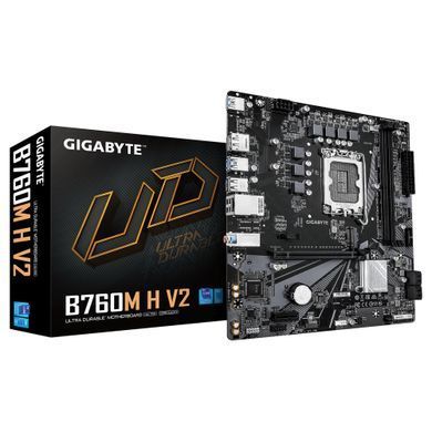 Материнська плата GIGABYTE B760M H V2 s1700 B760 2xDDR5 M.2 HDMI DP mATX (B760M_H_V2) [112883]