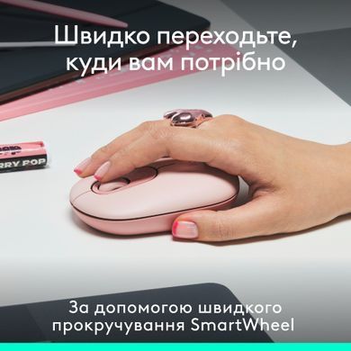 Миша бездротова Logitech Pop Mouse with Emoji Rose (910-007413) [608513]