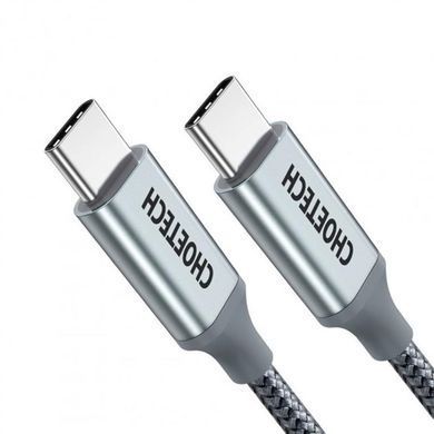 Кабель Choetech USB Type-C - USB Type-C (M/M), 1.8 м, Grey (XCC-1002) [603890]