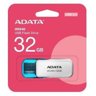 Флеш-накопичувач ADATA USB 2.0 AUV 240 32Gb White (AUV240-32G-RWH) [805264]