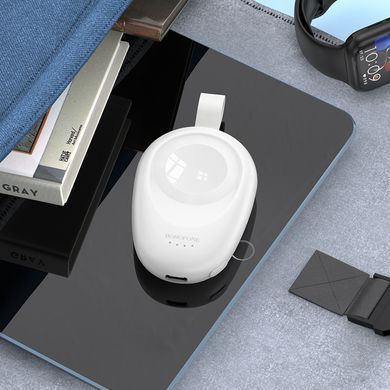 Зовнішній акумулятор BOROFONE BJ45 iWatch emergency charging source(1400mAh) White (6941991109232) [805548]