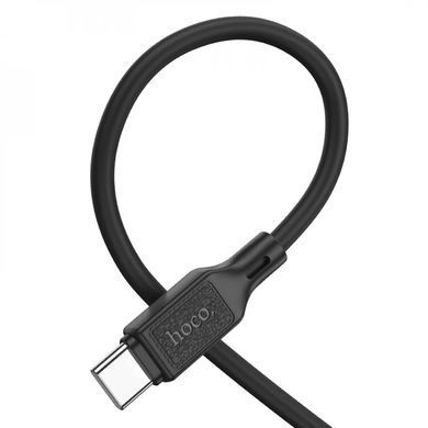 Кабель HOCO X90 Cool 60W silicone charging data cable for Type-C to Type-C Black (6931474788467) [805239]